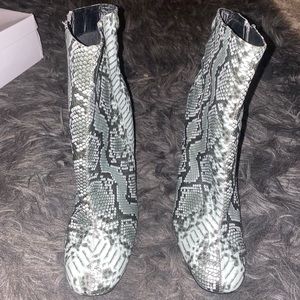 Missguided Snakeskin Booties